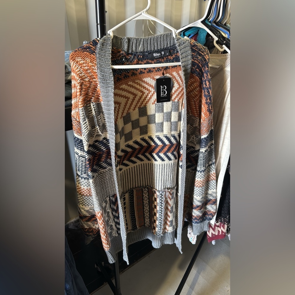 Boutique geometric cardigan